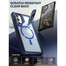 Load image into Gallery viewer, Poetic Guardian Case for Samsung Galaxy S24 6.2", [Built-in Camera Stand] [Screen Protector Work with Fingerprint ID] Full Body Shockproof Protective Rugged Clear Cover, Blue/Clear_7589
