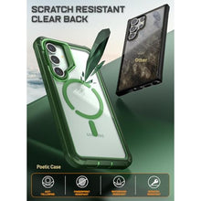 Load image into Gallery viewer, Poetic Guardian Case for Samsung Galaxy S24 6.2", [Built-in Camera Stand] [Screen Protector Work with Fingerprint ID] Full Body Shockproof Protective Rugged Clear Cover, Green/Clear_8291
