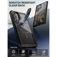 Load image into Gallery viewer, Poetic Guardian Case for Samsung Galaxy S24 6.2", [Built-in Camera Stand] [Screen Protector Work with Fingerprint ID] Full Body Shockproof Protective Rugged Clear Cover, Black/Clear_7572
