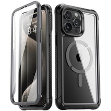 Load image into Gallery viewer, Poetic Guardian MagPro Case Compatible with iPhone 15 Pro Max 6.7 inch,[Compatible with MagSafe], Full-Body Hybrid Shockproof Protective Rugged Clear Cover with Built-in Screen Protector, Black/Clear_1
