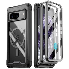Load image into Gallery viewer, POETIC Polycarbonate Guardian Magpro Case for Google Pixel 8 6.2 Inch, [compatible With Magsafe] [20ft Mil-grade Drop Tested], Full Body Hybrid Bumper Cover With Built-in Screen Protector, Black/clear_1
