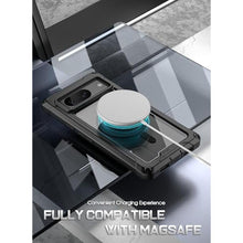 Load image into Gallery viewer, POETIC Polycarbonate Guardian Magpro Case for Google Pixel 8 6.2 Inch, [compatible With Magsafe] [20ft Mil-grade Drop Tested], Full Body Hybrid Bumper Cover With Built-in Screen Protector, Black/clear_7467
