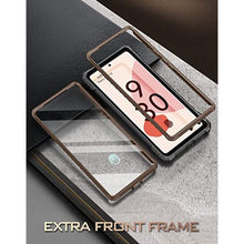 Load image into Gallery viewer, POETIC Polycarbonate Revolution Case for Google Pixel 6 Pro 5g, Built-in Screen Protector Work With Fingerprint Id, Full Body Rugged Shockproof Protective Cover Case With Kickstand, Brown_652
