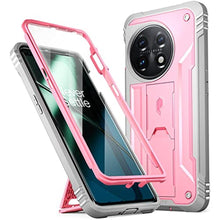 Load image into Gallery viewer, Poetic Revolution Case for OnePlus 11 5G 6.7"(2023), [20 FT Mil-Grade Drop Tested], Full-Body Rugged Dual-Layer Shockproof Protective Cover with Kickstand and Built-in-Screen Protector, Light Pink, LightPink_1
