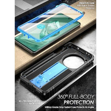 Load image into Gallery viewer, Poetic Revolution Case for OnePlus 12 5G (2024), Built-in Screen Protector [Work with Fingerprint ID], [2 Front Frame] Full Body Rugged Shockproof Protective Cover Case with Kickstand, Blue_7378
