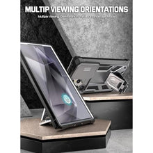 Load image into Gallery viewer, Poetic Spartan Case for Galaxy S24 Ultra 6.8", [Slide Camera Cover] [Screen Protector Works with Fingerprint ID]Military Grade Rugged Shockproof S24 Ultra Phone Case with Kickstand, Metallic Gun Metal, MetallicGunmetal_8742
