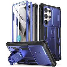 Load image into Gallery viewer, Poetic Spartan Case for Galaxy S24 Ultra 6.8", [Slide Camera Cover] [Screen Protector Works with Fingerprint ID] Military Grade Rugged Shockproof S24 Ultra Phone Case with Kickstand, Midnight Blue, MidnightBlue_1
