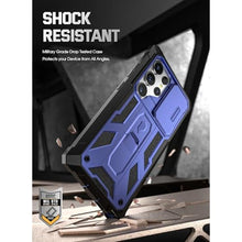 Load image into Gallery viewer, Poetic Spartan Case for Galaxy S24 Ultra 6.8", [Slide Camera Cover] [Screen Protector Works with Fingerprint ID] Military Grade Rugged Shockproof S24 Ultra Phone Case with Kickstand, Midnight Blue, MidnightBlue_7606
