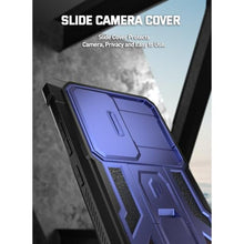 Load image into Gallery viewer, Poetic Spartan Case for Galaxy S24 Ultra 6.8", [Slide Camera Cover] [Screen Protector Works with Fingerprint ID] Military Grade Rugged Shockproof S24 Ultra Phone Case with Kickstand, Midnight Blue, MidnightBlue_7607
