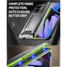 Load image into Gallery viewer, Poetic Spartan Case for Google Pixel 9 Pro Fold 5G, [Hinge Protection][Kickstand][Mil-Grade Protection] Full-Body Shockproof Protective Rugged Cover with Built-in Screen Protector, Metallic Gun Metal, MetallicGunMetal_1773
