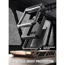 Load image into Gallery viewer, Poetic Spartan Case for Motorola Moto Razr + Plus 2023,[Kickstand][Hinge Protection], Full-Body Shockproof Cover with Kickstand, Metallic Gun Metal, MetallicGunmetal_8335
