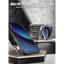 Load image into Gallery viewer, Poetic Spartan Case for Motorola Moto Razr + Plus 2023,[Kickstand][Hinge Protection], Full-Body Shockproof Cover with Kickstand, Metallic Gun Metal, MetallicGunmetal_8336
