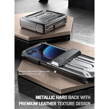 Load image into Gallery viewer, Poetic Spartan Case for Motorola Moto Razr + Plus 2023,[Kickstand][Hinge Protection], Full-Body Shockproof Cover with Kickstand, Metallic Gun Metal, MetallicGunmetal_8337
