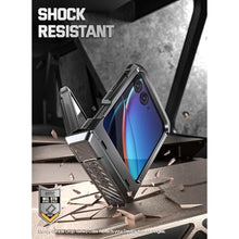 Load image into Gallery viewer, Poetic Spartan Case for Motorola Moto Razr + Plus 2023,[Kickstand][Hinge Protection], Full-Body Shockproof Cover with Kickstand, Metallic Gun Metal, MetallicGunmetal_8338
