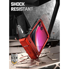 Load image into Gallery viewer, Poetic Spartan Case for Motorola Moto Razr + Plus 2023,[Kickstand][Hinge Protection][20FT Mil-Grade Drop Tested], Full-Body Rugged Shockproof Protective Cover with Kickstand, Metallic Red, MetallicRed_7535

