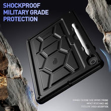 Load image into Gallery viewer, Poetic TurtleSkin Case for Samsung Galaxy Tab S10 Lite/Tab S10 FE/Tab S9 FE | Fan Edition 10.9 inch Case with S Pen Holder, Heavy Duty Shockproof Kids Friendly Protective Silicone Cover, Black_7591
