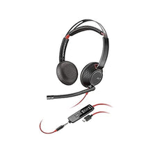 Load image into Gallery viewer, Poly - Blackwire 5220 USB-C Headset (Plantronics) - Wired, Dual Ear (Stereo) Computer Headset with Boom Mic - USB-C, 3.5 mm to connect to your PC, Mac, Tablet and/or Cell Phone_1
