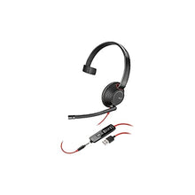 Load image into Gallery viewer, Poly - Blackwire 5220 USB-C Headset (Plantronics) - Wired, Dual Ear (Stereo) Computer Headset with Boom Mic - USB-C, 3.5 mm to connect to your PC, Mac, Tablet and/or Cell Phone_2667
