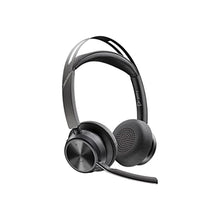 Load image into Gallery viewer, Poly - Voyager Focus 2 UC USB-C Headset (Plantronics) - Bluetooth Dual-Ear (Stereo) Headset with Boom Mic - USB-C PC/Mac Compatible - Active Noise Canceling - Works with Teams, Zoom (Certified) &amp; More, Black_5795
