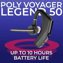 Load image into Gallery viewer, Poly Voyager Legend 50-M Bluetooth Headset, Charging Case, AI-Powered Noise Cancellation, 4-Mic WindSmart Tech, 10-Hr Battery, 98 ft Wireless Range, Multipoint Connectivity, Voice Assistant, GTW Cloth, Black_172
