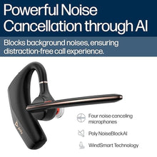 Load image into Gallery viewer, Poly Voyager Legend 50 UC Bluetooth Headset with Charging Case - 4 Noise-Canceling Mics, AI NoiseBlockAI &amp; WindSmart Tech - Bluetooth Headphones with Mic, Smart Call Controls, All-Day Comfort, Black_45
