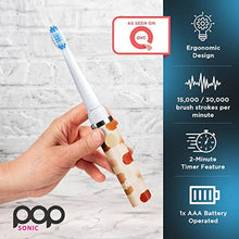 Load image into Gallery viewer, Pop Sonic Electric Toothbrush 15,000-30,000 Strokes/Minute w/AAA Battery Electric Toothbrush for Adults Bathroom Essentials &amp; Travel Essentials Dupont Nylon Bristles 2 Speed (Giraffe)_7042

