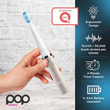 Load image into Gallery viewer, Pop Sonic Electric Toothbrush (Grey) - Travel Toothbrushes w/AAA Battery | Kids Electric Toothbrushes with 2 Speed &amp; 15,000-30,000 Strokes/Minute, Dupont Nylon Bristles_7105
