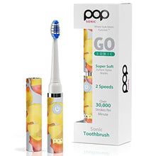 Load image into Gallery viewer, Pop Sonic Electric Toothbrush (Orange Watercolor) - Travel Toothbrushes w/AAA Battery | Kids Electric Toothbrushes with 2 Speed &amp; 15,000-30,000 Strokes/Minute, Dupont Nylon Bristles, OrangeWatercolor_1
