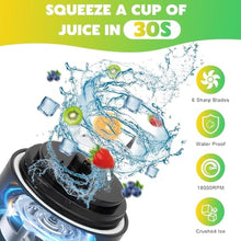 Load image into Gallery viewer, Portable Blender Personal Juicer for Shakes Smoothies with Insulated Sleeve, ABlackBlenderBlackCase_6259
