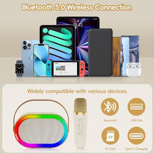 Load image into Gallery viewer, Portable Bluetooth Speaker with Wireless Mics,Karaoke Machine for Adults &amp; Kids, MulticolorMic_4488
