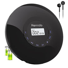 Load image into Gallery viewer, Portable CD Player with Headphone, Hernido Rechargeable CD Player for car, Compact CD Walkman with 5 EQ Sounds, AUX Output, Anti-Skip, CD Player for Home &amp; Travel Discman Kpop Player, silver_1
