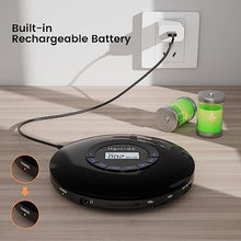 Load image into Gallery viewer, Portable CD Player with Headphone, Hernido Rechargeable CD Player for car, Compact CD Walkman with 5 EQ Sounds, AUX Output, Anti-Skip, CD Player for Home &amp; Travel Discman Kpop Player, silver_7733
