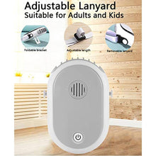Load image into Gallery viewer, Portable Hanging Neck Fan Wearable Personal Fan Battery Operated USB Rechargeable 3 Speed Mini Handheld Air Conditioning Cooling Refrigeration Necklace Fan for Women Eyelash Camping Outdoor(White))_7101
