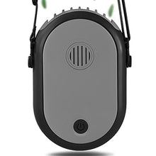 Load image into Gallery viewer, Portable Hanging Neck Fan Wearable Personal Fan Battery Operated USB Rechargeable 3 Speed Mini Handheld Air Conditioning Cooling Refrigeration Necklace Fan for Women Eyelash Camping Outdoor (black)_1
