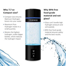 Load image into Gallery viewer, Portable Hydrogen Water Bottle Generator, Up to 6000 PPB with SPE/PEM Technology Hydration Hydrogenated Water Bottle, Athletic, Rechargeable H2 Generator, Long Lasting Battery, Black_5925
