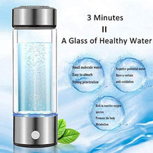 Load image into Gallery viewer, Portable Hydrogen Water Bottle, Hydrogen Water Bottle Generator with SPE Technology Water Ionizer, Hydrogen Water Machine, Hydrogen Bottle, Hydrogenated Water in 3 Min for Home, Office, Clear_5479
