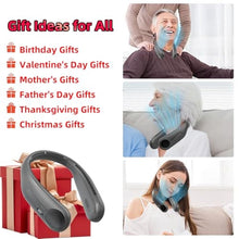Load image into Gallery viewer, Portable Neck Fan, Personal Wearable Bladeless Fan, 6000mAh USB Rechargeable, 360 Airflow, LED Display, 4-Speeds, Hands Free Fan for Outdoor Indoor, Birthday Gifts for Men Women Dad Mom (Dark grey), Darkgrey_393
