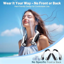 Load image into Gallery viewer, Portable Neck Fan with 6 Powerful Speeds, 8000mAh Battery Rechargeable Fan, BlackWhite_5
