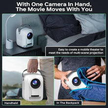 Load image into Gallery viewer, Portable Projector with Wifi Bluetooth - 4K Support for Smart Home Theater Bedroom Outdoor, Netflix Officially Licensed/Google Play 10000+ Apps, Electric Focus/Keystone Wireless 300' Display_1782
