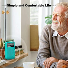 Load image into Gallery viewer, Portable Radio AM FM with Best Reception, Goodes Transistor Radio with Loud Speaker, 2AA Battery Operated, Headphone Jack for Indoor, Outdoor and Emergency Use-Green, NewCyan_6674
