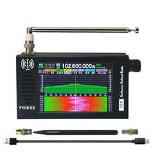 Load image into Gallery viewer, Portable SDR DSP Radio Receiver 4.3 Touchscreen, 100KHz-149MHz, Full Band Shortwave, FM MW SSB CW HAM, 192kHz Spectrum, Waterfall Display, CNC Aluminum Alloy Case, Rechargeable Battery, Black_1
