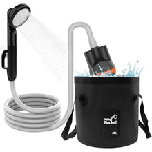 Load image into Gallery viewer, Portable Shower Camping Shower, Outdoor Camp Shower Pump with 5 Gallons Collapsible Bucket, Rechargeable Shower Battery Powered Handheld Shower Head kit for Camping, Beach Washing, Pet Cleaning_1
