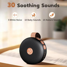 Load image into Gallery viewer, Portable Sound Machine Mini White Noise Machine Baby Shushing Brown Noise Machine with 30 Soothing Sounds for Kids Adults Dogs Auto-Off Timer 32 Volume Levels Sleep Machine for Home Office Privacy, Black_1271
