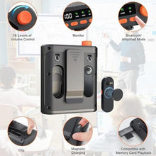 Load image into Gallery viewer, Portable Wireless Voice Amplifier with Two Bluetooth Lavalier Microphone, Rechargeable Mini Wireless Voice Megaphone Speaker for Teachers Classroom Speech Tour Guides Coaches Yoga Fitness Instructors, BLACK_718
