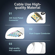 Load image into Gallery viewer, Postta Flat HDMI Cable 25 Feet 4K HDMI2.0 Cable Support 4K(2160P),3D,1080P,Ethernet,Audio Return(White-Pale Blue), PaleBlue_49
