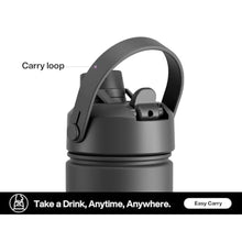 Load image into Gallery viewer, POWCAN 26 oz Insulated Water Bottle with 2-in-1 Straw and Spout Lid, Keep Cold 24H, Leak-Proof, Fits in Car Cup Holder, Stainless Steel Water Bottle for Sports, Travel, and School (Dark Knight), DarkKnight_5892
