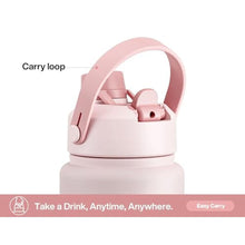 Load image into Gallery viewer, POWCAN 32 oz Insulated Water Bottle with 2-in-1 Straw and Spout Lid, Keep Cold 24H, Leak-Proof, BPA-Free, Double Wall Stainless Steel Water Bottle for Sports, Gym, Travel, and School (Cotton Candy), CottonCandy_5769
