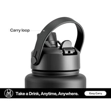 Load image into Gallery viewer, POWCAN 40 oz Insulated Water Bottle with 2-in-1 Straw and Spout Lid, Keep Cold 24H, Leak-Proof, BPA-Free, Double Wall Stainless Steel Water Bottle for Sports, Gym, Travel, and School (Dark Knight), DarkKnight_6393
