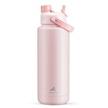 Load image into Gallery viewer, POWCAN 40 oz Insulated Water Bottle with 2-in-1 Straw and Spout Lid, Keep Cold 24H, Leak-Proof, BPA-Free, Double Wall Stainless Steel Water Bottle for Sports, Gym, Travel, and School (Cotton Candy), CottonCandy_1
