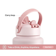 Load image into Gallery viewer, POWCAN 40 oz Insulated Water Bottle with 2-in-1 Straw and Spout Lid, Keep Cold 24H, Leak-Proof, BPA-Free, Double Wall Stainless Steel Water Bottle for Sports, Gym, Travel, and School (Cotton Candy), CottonCandy_6374
